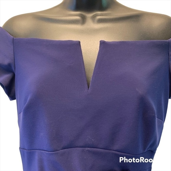 𝅺xscape Off the Shoulder Sheath Dress NWT Size 8 - Picture 6 of 13